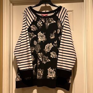Stripes and florals sweatshirt